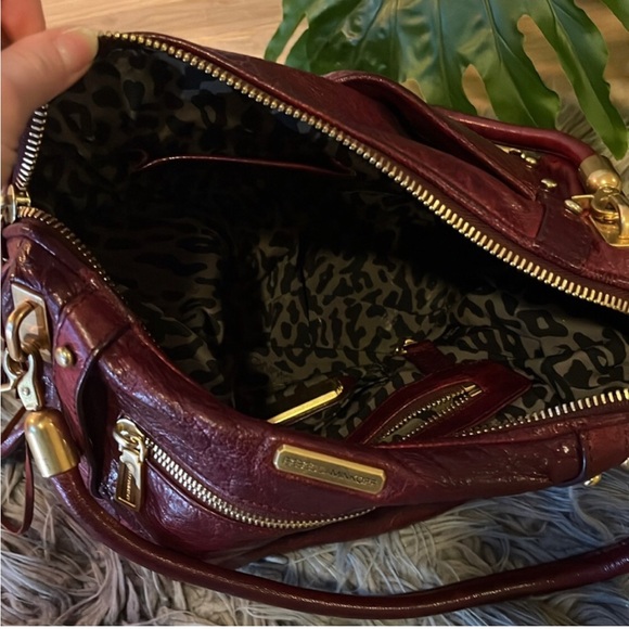 Rebecca Minkoff Burgundy Oxblood Red Leather Gold Hardware Cupid Y2K Rare - Picture 5 of 8